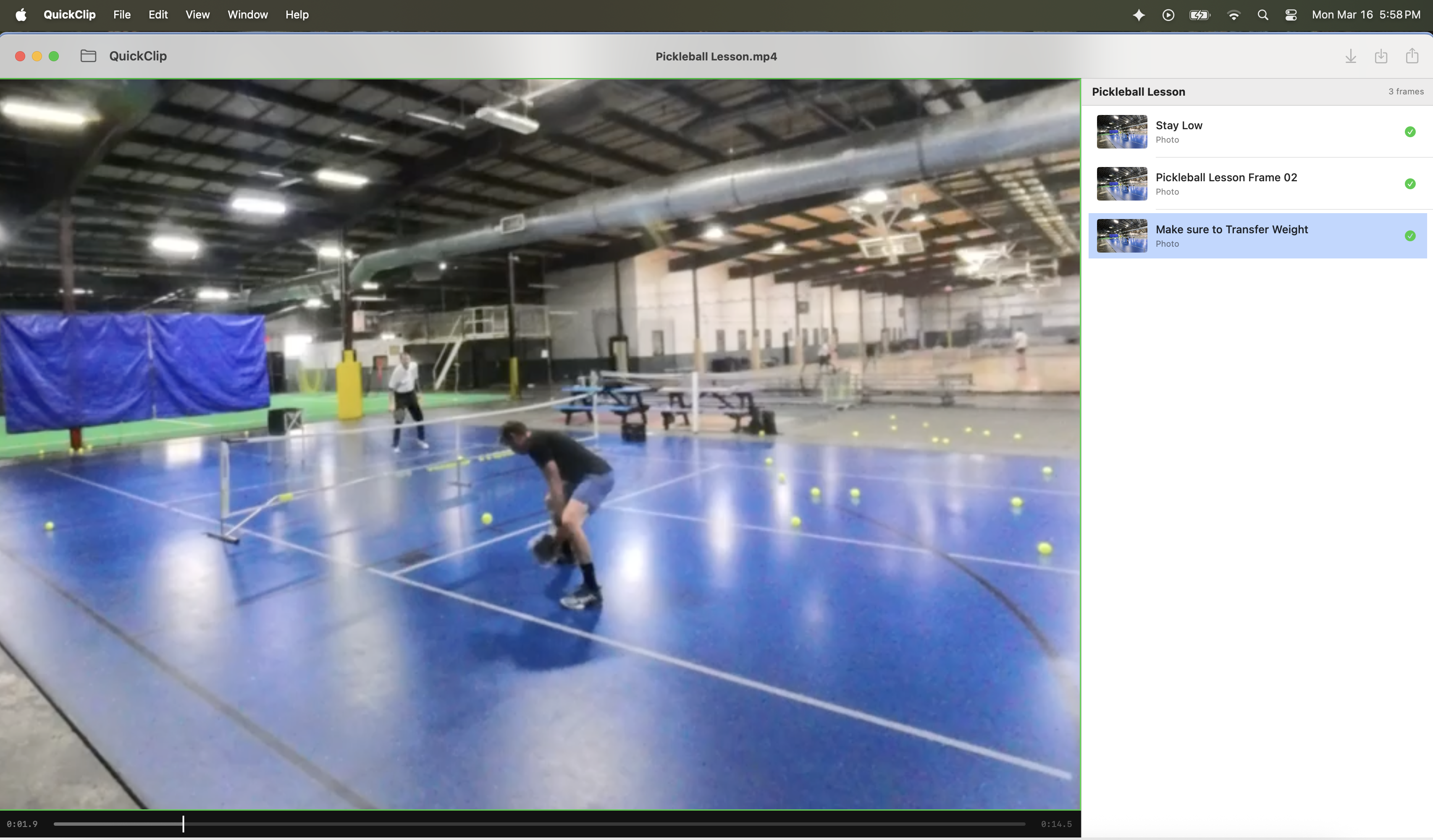 YouClip pickleball lesson